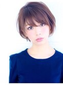小顔に若返る40代ショートボブ
