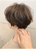 大人かわいい小顔丸みのあるショートボブ 30代40代 横浜