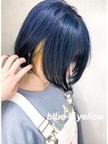 ミシェリー(misherry)&nbsp;小顔くびれヘア20代30代ボブイエローブルーメルティカラー韓国風