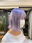 切りっぱなしボブ×ペールラベンダー