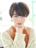 前髪長めショート/大人ショート/表参道/30代40代