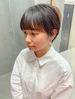 テトヘアー(teto hair) マッシュショート、ワイドバング、丸みショート、グレージュ