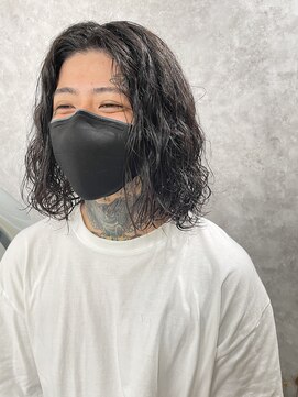 コーパル(copal) もともとカールがあったような質感メンズロングパーマ