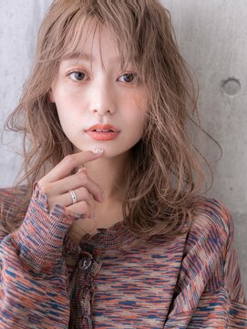 ポケット ヘア いわき泉テラス店(POCKET) 大人な透け感ゆるふわミルクティー