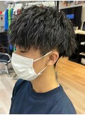 ツイストスパイラルパーマツーブロックツイストパーマフェード
