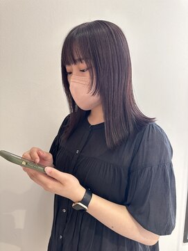 ヨーク(YOKE) YOKE 切りっぱなしボブ結べるボブラベンダーグレージュ外ハネ