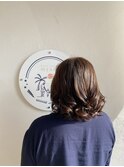コテ巻き風パーマ