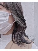 インナーカラー/グレー/髪質改善/白髪ぼかし