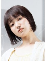 アース 鶴見店(HAIR&MAKE EARTH)&nbsp;ぱっつん前髪×前下がりボブ