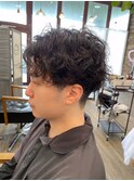 メンズパーマツイストパーマツイストスパイラルパーマ刈り上げ
