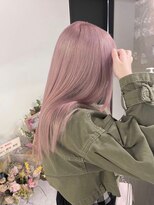 ペレ 栄店(PELE)&nbsp;デザインカラー/レイヤーカット/ウェットヘア/オリーブベージュ