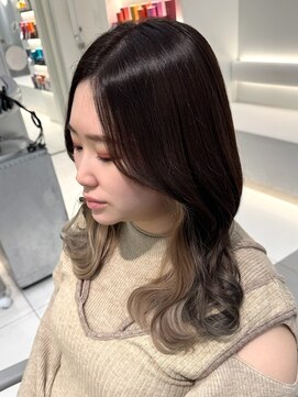 アールプラスヘアサロン(ar+ hair salon) ベージュインナーカラー