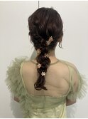 【編み下ろしヘアアレンジ】渋谷/ヘアセット/韓国風巻き