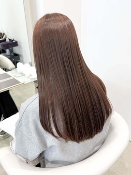 ノエシキカ(noe sikika) ホワイトグレージュ/デジタルパーマ/チェリーブラウン/栄l43