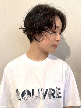 ユニバイリサ 天神大名店(uni by risa) ボブパーマ 顔周りカット 艶髪 ウェーブヘア 艶トリートメント