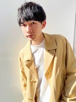 ファルベ(Farbe) スパイキーショートブルーブラックフェザーパーマサーフカール