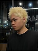 アップバング/ツーブロック/ダブルカラー/ブリーチ/メンズ