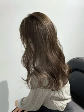 ノー バイ イオエ 西梅田(no. by ioe) ブリーチなしカラー/髪質改善/ミルクティーベージュ/小顔へア