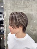 メンズカット/ブリーチ/ニュアンスパーマ/メンズハイライト/眉毛