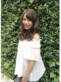 オリーブグリーン×ゆるウェーブ