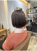 ワンレンボブヘアスタイル