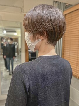 ブランロール 中目黒店(Blanl'or) イメチェンピンクベージュアンブレラカラー前髪クールショート