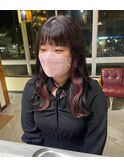 ◯イヤリングカラーピンク×波ウェーブ◯