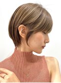 30代40代大人女性/前髪ありショートボブ/ショートヘア/髪質改善