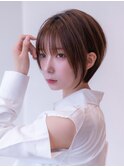 前髪　イメチェン　髪質改善　ショートボブ　透明感カラー　美髪