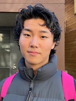 ナループロアオハナ(Nalu pu loa ohana) ラフウェーブくせ毛ショートメンズパーマ大人メンズヘア