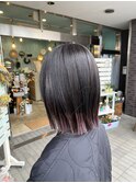 裾カラーラベンダーピンクボルドー