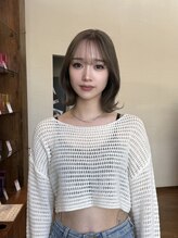 モリグリーン(MORI GREEN) ◆タッセルボブ切りっぱなしボブ//オリーブカラー/暗めカラー