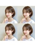 柔らか質感の小顔ナチュラルボブ