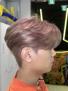 ノラキチジョウジ(NORA KICHIJOJI) ペールピンク韓国ヘアケアブリーチセンターパートフェザーパーマ