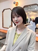 アプリ バイ リアン 浦和(appri by Rien)&nbsp;浦和韓国タッセルボブヘイリー切りっぱなし前下がりボブ20代30代