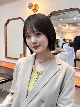 アプリ バイ リアン 浦和(appri by Rien) 浦和韓国タッセルボブヘイリー切りっぱなし前下がりボブ20代30代