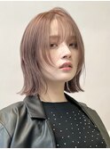 シャギーボブ/ウルフボブ/ボブレイヤー/ココアベージュ/ピンク