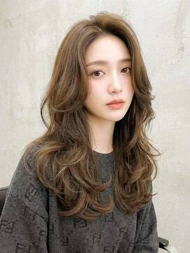 【ブラウンベージュ】韓国ヨシンモリ×レイヤーロング