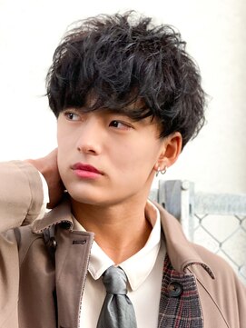 エルマーク 梅田(L-MARK) ツイストスパイラル/スパイラルパーマ/メンズ/マッシュ/眉毛