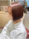 ツヤツヤ暖色ボブ
