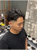 波巻きツイストスパイラルリバースセンターパートニュアンスパT