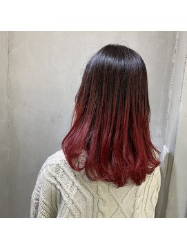 モノ アンド イニ(Mono & inni) 【奈良/inni hair】レッドグラデーション