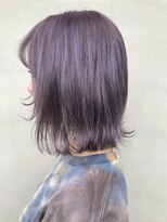 ヘアー アイス ルーチェ(HAIR ICI LUCE) ラベンダー パープルカラー ボブ ハイトーン 担当 山中