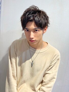 ネイロ 錦糸町(NeiRo) men'shairマッシュウルフサイドグラデーションシルバーカラー