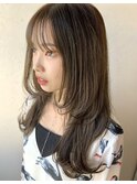 【KOBA】カーキとラベンダーで作ったベージュ×ロングウルフ
