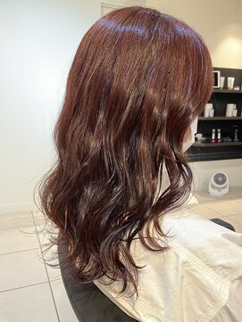 アクアオモテサンドウ(ACQUA omotesando) △ブリーチなしボルドーピンクラベンダー暖色系カラーロングヘア