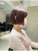 ミニボブ×ラベンダーグレージュ
