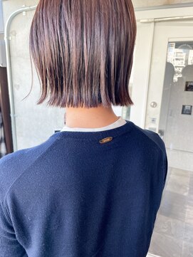 エルランカ(L.lanka) 前下がりボブ/切りっぱなしボブ/ミルクティーベージュ/ぷつっと