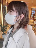 【morio原宿】ミディアムレイヤーパーマ　ゆるふわパーマ　宮本