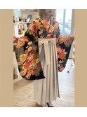 ヘアセット、袴着付け